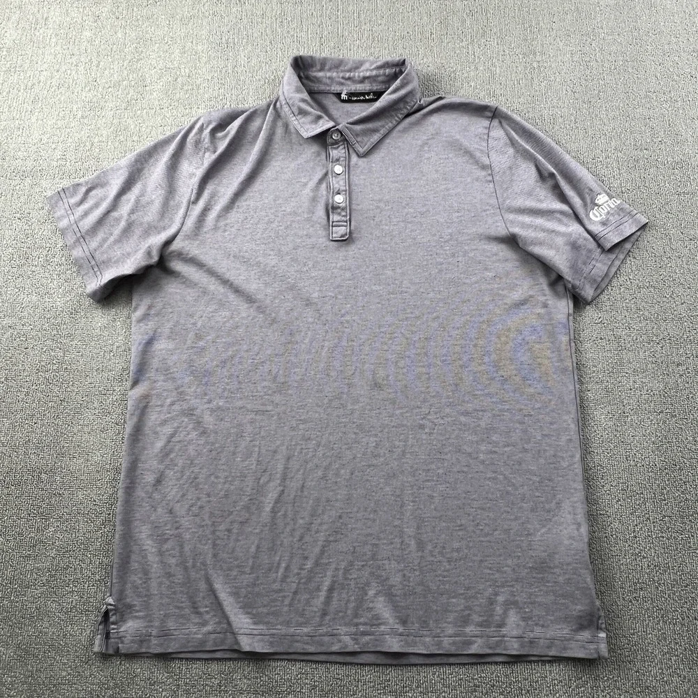 Travis Mathew Polo Shirt Adult Extra Large Striped Short Sleeve Golf Casual Men